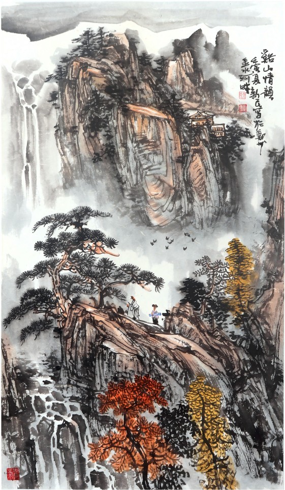 余新民《溪山情韵》120X70cm(1).jpg